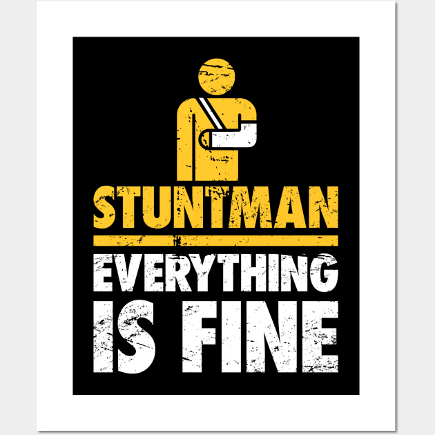 Stuntman Fractured Broken Arm Get Well Gift Wall Art by MeatMan